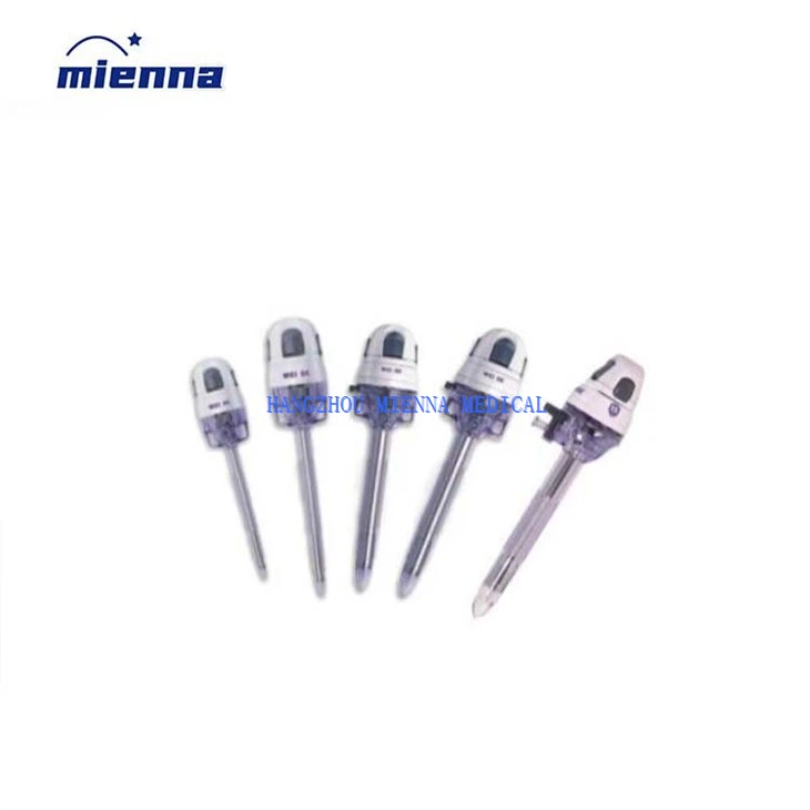 Medyczny zestaw trokara laparoskopowego jednorazowego użytku