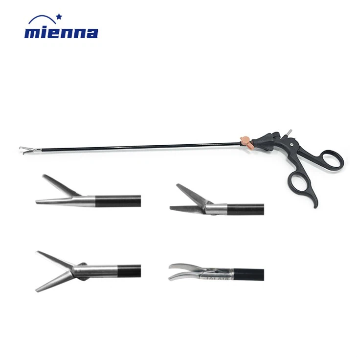 Nożyczki laparoskopowe wielokrotnego użytku, zakrzywione, proste